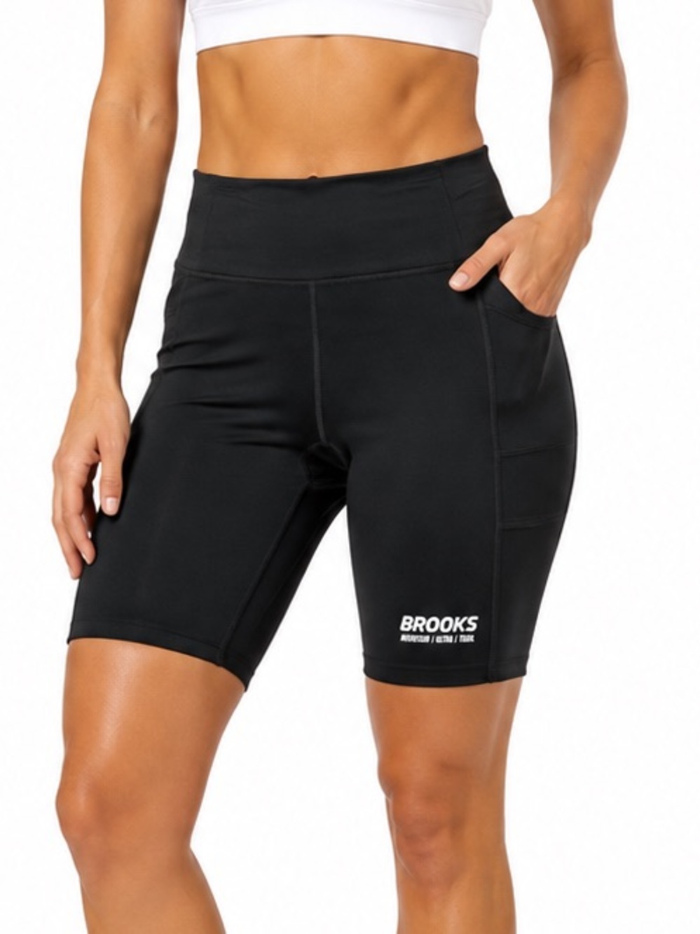 BROOKS Cascadia running biker Shorts Tights size Medium black